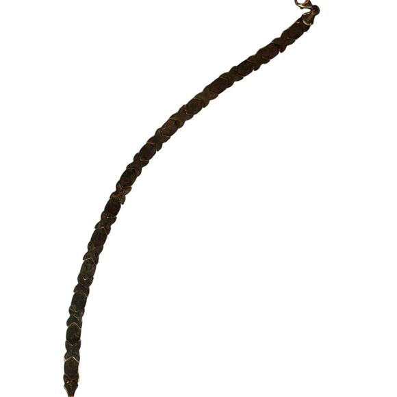 Brilliance Hugs Kisses XO Gold over 925 Sterling Silver Bracelet 8" Fine Jewelry - Picture 11 of 16